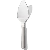 OXO Steel Pie Server | Serrated Stainless Steel Edge, Cuts and Serves, Sleek Handle, Pie, Cake, Quiche, Dishwasher Safe