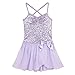 TiaoBug Girls Sequined Camisole Ballet Dance Tutu Dress Sweetheart Ballerina Leotard Skirted Dancewear Costumes
