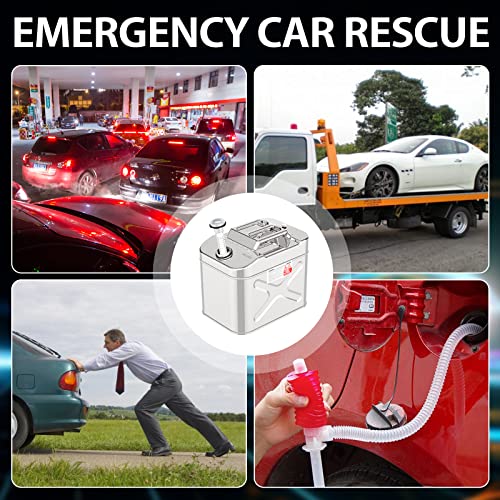 INCLAKE Stainless Steel Gas Can, Tight Sealed Thickened Fuel Can, Emergency Backup Metal