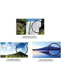 El juego de filtros para GoPro Hero3 + y Hero4 El kit de filtros incluye: Ultravioleta (UV), Polarizador Circular (CPL), filtros ND8 de densidad neutra 2.047 en adaptador para cámara desnuda, incluye un adaptador de alojamiento