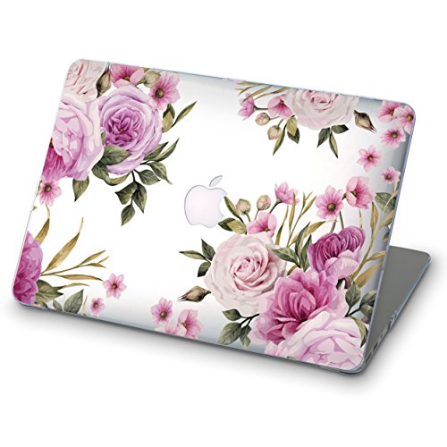696designers 3D Varnished Ornamental Monogrammed Full Cover Hard Shell Case for Apple Macbook Pro 15.4 Inch (Flower Roses) (NO RETINA DISPLAY), with CD-ROM, A1286 (2009-2013)