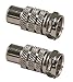 Atari 2600 RF TV Coaxial F Plug Female Adapter 2 Pack by Corpco primary