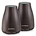 InnoGear 2 Pack 150ml Essential Oil Diffuser Aromatherapy Aroma Diffusers Ultrasonic Cool Mist Humidifier with 7 Colors LED Lights and Waterless Auto Shut-Off for Home Office Bedroom Room, Dark