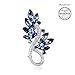 Women's Crystal Brooch Flower Leaf Pin Corsage for Coat Jacket Evening Dress