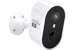 AOSU 2K Security Camera Wireless Outdoor, Battery Operated Camera Surveillance Exterieur, WiFi Camera with PIR Humanoid Motio