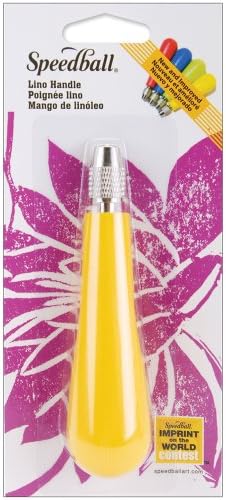 Speedball Art Products Speedball Lino Handle-Yellow, Other, Multicoloured, 3.07 x 7.74 x 17.34 cm