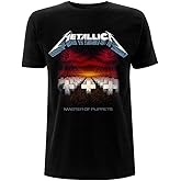 Metallica Unisex Tee: Master of Puppets Tracks (Back Print) - X-Large - Black