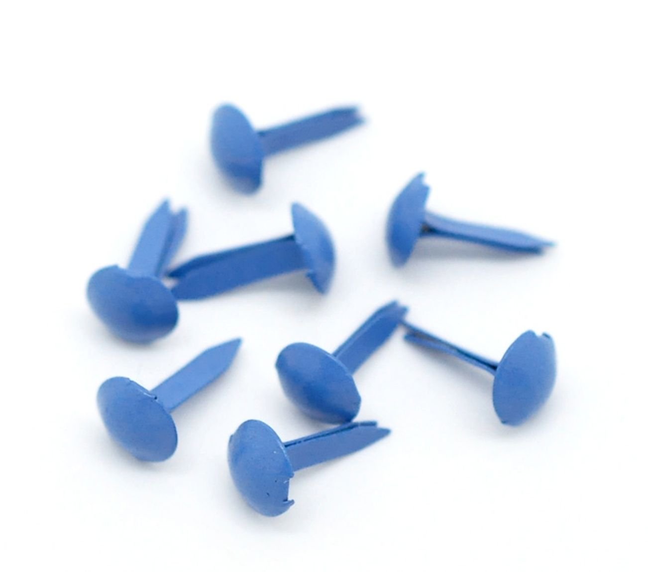 250 Blue Pastel Round 9mm x 5mm Brads (Bradlets) for Arts and Crafts