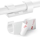 RYCHUI 60Pcs White Cable Clips Self-Adhesive Wire Holder Mount Round Plastic