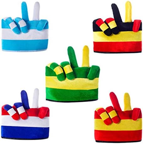 Liangmao 2018 World Cup Argentina Spain football team bar KTV decoration fan Creativity finger Cheer hat victory Refuel (Color : Germany)