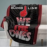 Sleep Squad Bloodline 60 x 80 Raschel Plush Blanket Wrestling Family Super-Soft Throw