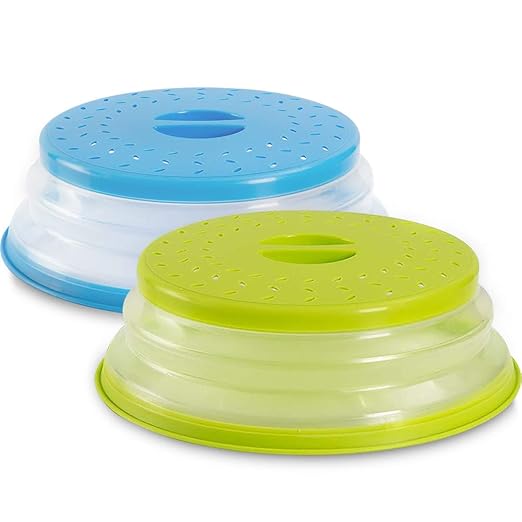 BESTZY 2PCS Tapa Microondas Plegable Colador plegable para ...