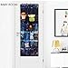 Zwudy Over The Door Shoe Organizer, 24 Mesh Pockets Over The Door Organizer with 4 Hooks, 18.5 x 64 Inch Night Starry Sky Shoe Organizer for Closet