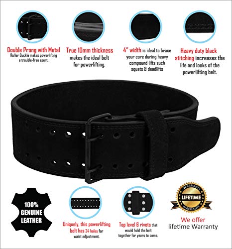 image for Hawk Sports Powerlifting Belt 10mm Weightlifting Belt Deadlift & Squat