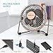 OPOLAR 4 Inch USB Small Desk Fan, Ultra-Quiet Design, with 360 Rotation, 3.8 ft Cable, Portable Cooling for Home & Office,Brown