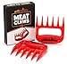 Grillaholics BBQ Meat Shredder Claws - Wolverine Style Ultra-Sharp Blades Quickly Lift Handle & Shred Meats - Best Dishwasher Safe Bear Claw Pulled Pork Meat Shredders in BBQ Grill Accessories (Red)