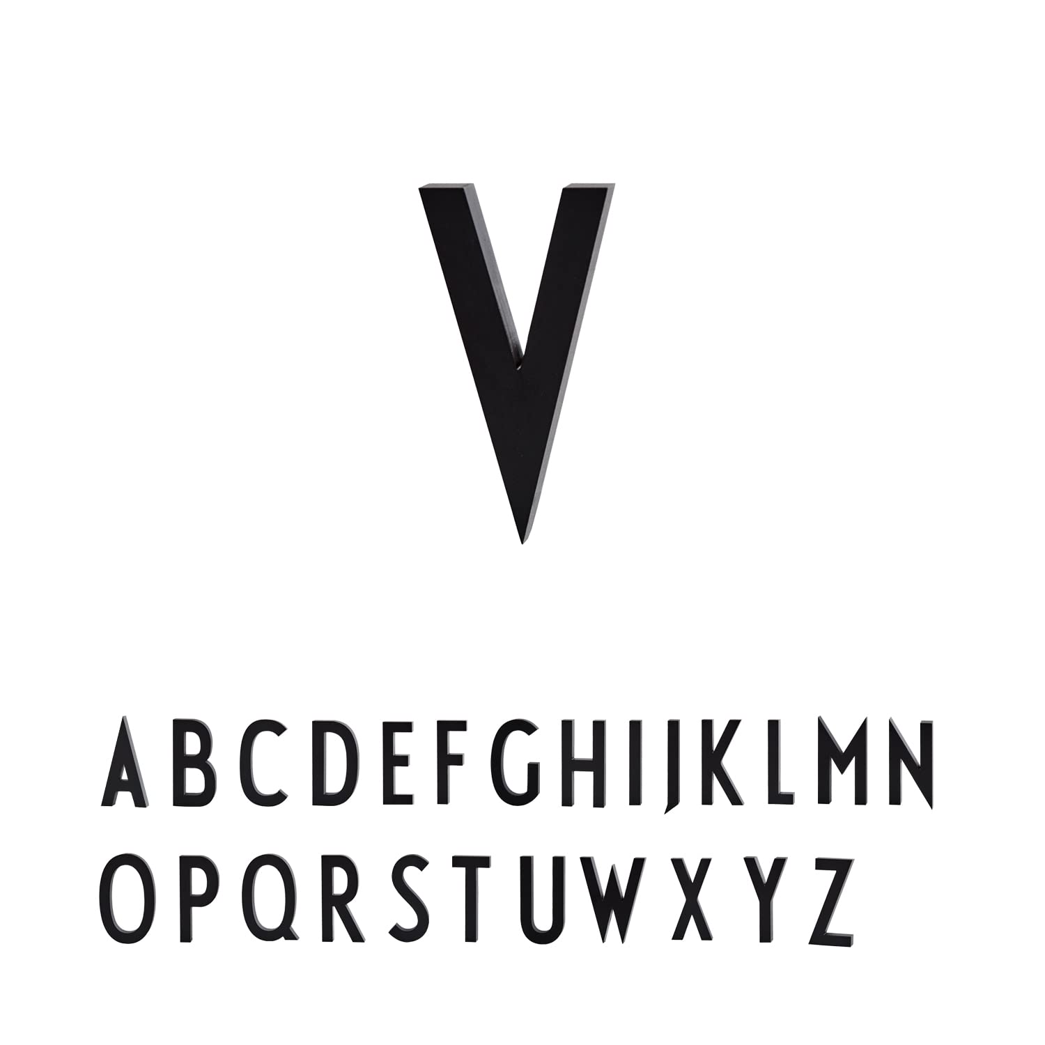 Design Letters Floating House Letters (A-Z) | Aluminium House Numbers | Modern Door Numbers Black | 50mm House Signs Designed in Denmark | Alphabet for Street, Home, Address, Front Door, Apartment