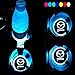 Lntly LED Car Logo Cup Holder Pad Waterproof Bottle Drinks Coaster Built-in Light 7 Colors Changing USB Charging Mat LED Cup Mat Car Atmosphere Lamp 2PCS for Mazda Accessories