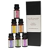 Aromatherapy Top 6 FLORAL Essential Oils Gift Set, 100% Pure Therapeutic Grade - Rose, Lavender, Jasmine, Ylang Ylang, Geranium, Neroli