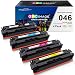 GPC Image Compatible Toner Cartridge Replacement for Canon 046 046H CRG-046 for Color ImageCLASS MF733Cdw MF731Cdw MF735Cdw LBP654Cdw Laser Printer (Black, Cyan, Magenta, Yellow)