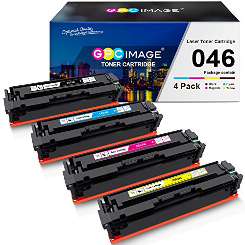 GPC Image Compatible Toner Cartridge Replacement for Canon 046 046H CRG-046 for Color ImageCLASS MF733Cdw MF731Cdw MF735Cdw LBP654Cdw Laser Printer (Black, Cyan, Magenta, Yellow)