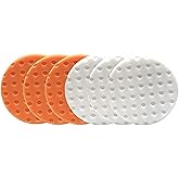 Smart Foam Pads Dual Action 5.5 inch Cut and Polish Combo (3-White, 3-Orange, 5.5 inch) | Perform 2-Step Compounding/Polishing Automotive Paint Correction Detail with Ease!