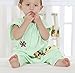 Nine States Baby Cotton Wearable Blanket, with Feet,Detachable Long Sleeves,Green,Medium