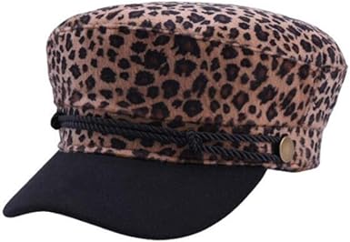 leopard flat cap