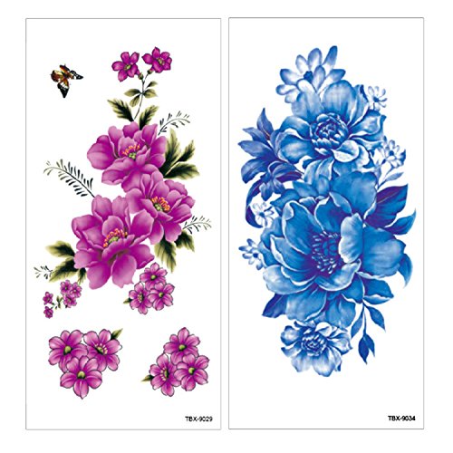 5 Flower+Temporary+Tattoos+Stickers+Blossoms