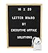 Executive Office Solutions Changeable Letter Board - Black Felt With Solid Oak Frame, Wall Mount, Canvas Bag, and 290 Characters 16x20 Black - (LB3)