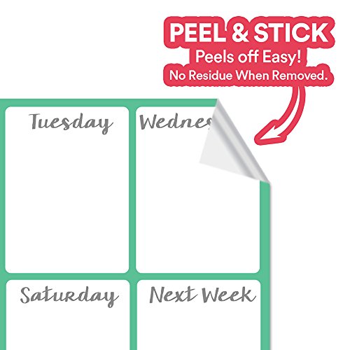 image for Lushleaf Designs Dry Erase Meal Planner Calendar - 16