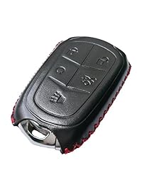 Coolbestda - Funda de piel para llave inteligente con mando a distancia para Cadillac CT6 XT5 CTS XTS SRX ATS HYQ2AB HYQ2EB