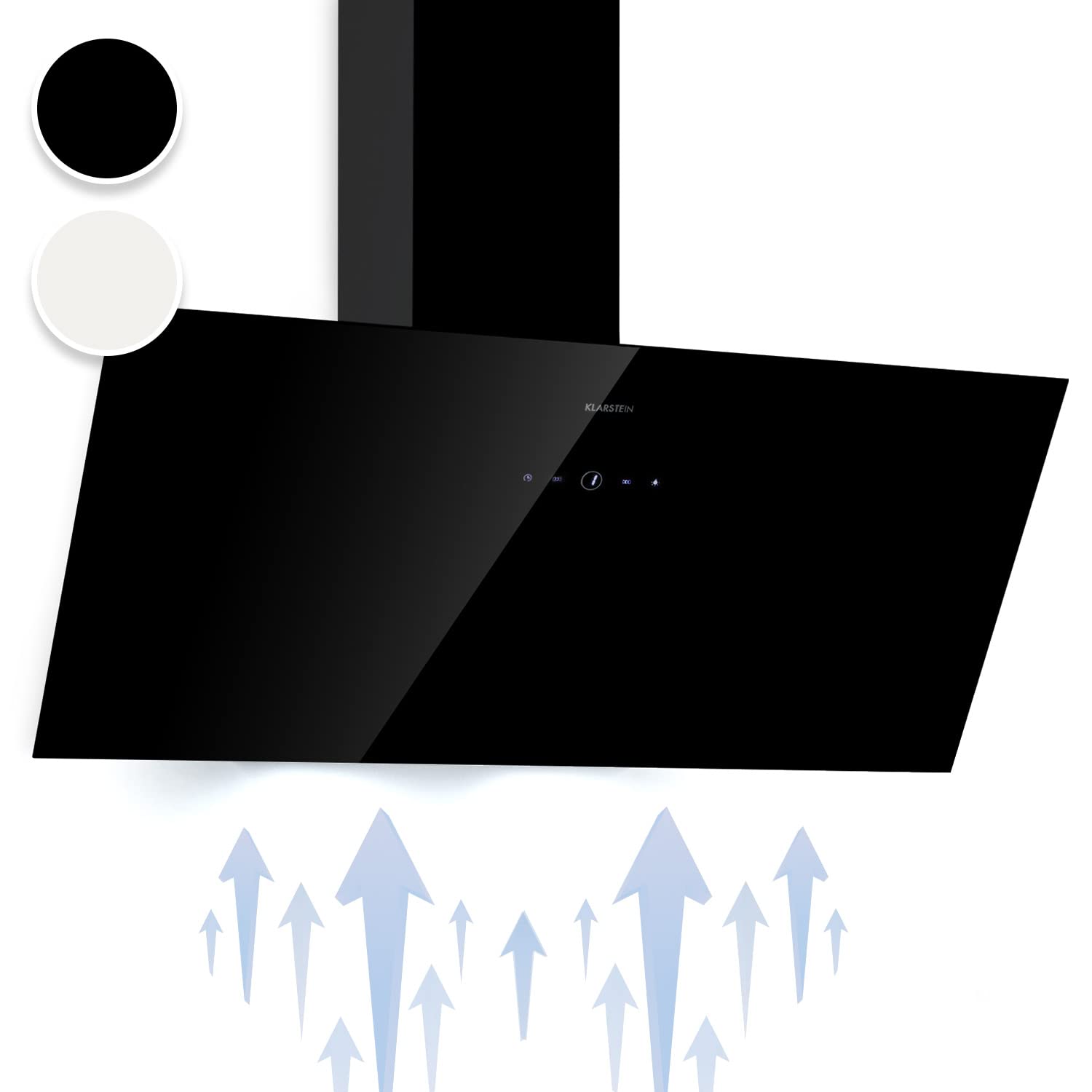 Klarstein-Campana-Extractora-Extractor-Cocina-para-Pared-con-Filtro-Aluminio-Antigrasa-para-Lavavajillas-Flujo-Aire