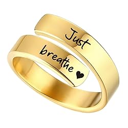Just Breathe Ring for Women Adjustable