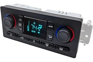 LLNSEAUTO A/C Heater Climate Control Module Panel Switch | Fit for Chevy Silverado Suburban Tahoe Trailblazer Avalanche GMC Sierra Yukon Envoy Cadillac Escalade Buick Rainier Hummer H2 | OE 599-211XD 15832311