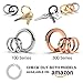 Lifelong Ring Fashion Carabiner Keychain w/ 2 Matching Key Rings Set, 100 Series Universal Size, Pure Round Circle Design, Strong, Solid Metal Keychain Clip, Key Clip, Key Organizer (Gold)