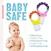 Baby Feeder for Girls 2 Pack, Grab n’ Shake Rattle Teething Toy Set | Fresh Food-Fruit Silicone Feeder & Teether