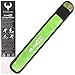 GlowPRO LED Slap Bracelets the Best Child Safety Gift - Sports Armband Cycle Gear has Neon Lights for Cycling. Glow in the Dark Reflective Running Gear, Night Vision for Jogging + Dog Walking GREEN