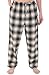 Del Rossa Men's Flannel Pajama Pants, Long Cotton Pj Bottoms, Medium Thick Black and White Plaid (A0705V77MD)