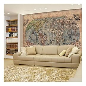 BRAND_NAMEAntique Map of The World Complete with Sea...