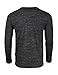 ZIMEGO Men's Henley T Shirts – Long Sleeve Double Layer Neck and Hem Active Casual Fashion Tees Tops ZG-ZGLS247 Black L