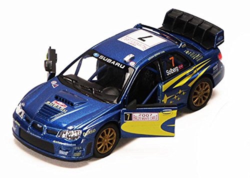 2007 Subaru Impreza WRC #7, Blue - Kinsmart 5328D - 1/36 scale Diecast Model Toy Car