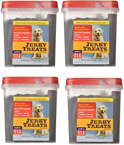 Jerky Treats Tender Beef Strips Dog Snacks, 60 oz, 4 Pack