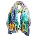 STORY OF SHANGHAI Womens 100% Mulberry Silk Head Scarf For Hair Ladies Silk Scarf Gift for Valentine's Day,Blue Purple,One Size