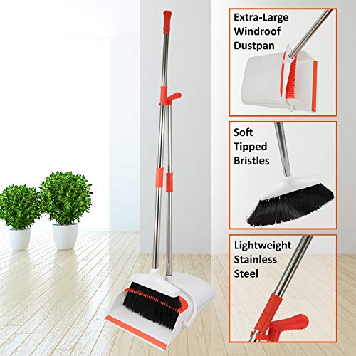 2 Broom+Dustpan+Set+Extendable+Broomstick
