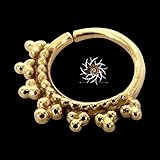 Gold Nose Ring - Gold Nose Hoop - Indian Nose Ring - Tribal Nose Ring - Nose Jewelry - Nose Piercing - Nostril Ring - Nostril Jewelry