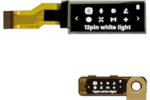 elecsung 1PCS OLED LCD Display Module, 0.91" 4 Wire SPI Serial OLED Screen Driver,128x32 3.3V ~ 4.2V for Ledger Nano S (12Pin White Light, 1pcs)