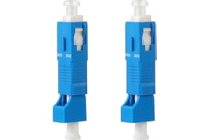 MOOCCI 2 Pcs SC to LC Adapter - Single Mode 9/125um SC/UPC Male to LC/UPC Female Hybrid Optical Fiber Adapter Connector - Tool for Visual Fault Locator, Power Meter, Digital Communication
