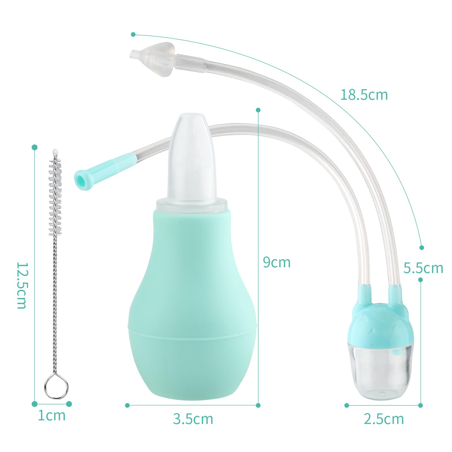 Silicone Nasal Aspirator for Baby - Safe Nose Suction Bulb for Baby to Promote Breathing | Oral Nose Sucker for Toddler