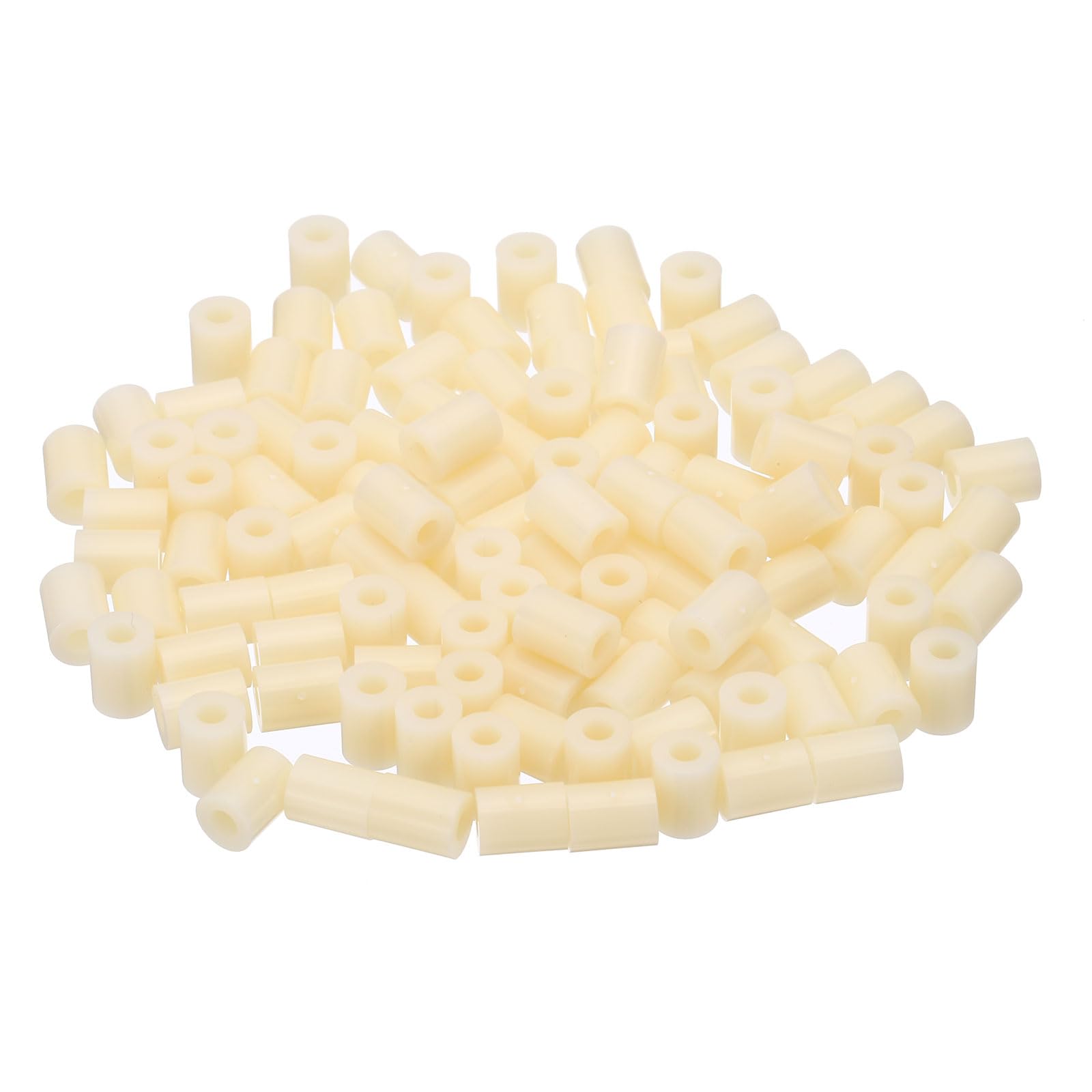 PATIKIL M3 Electrical Outlet ABS Spacers, 120 Pcs 3.2mm ID, 7mm OD, 9mm Length Washer Spacer Assortment Plastic Round Without Threaded,Switch and Receptacle Spacers for M3 Screws